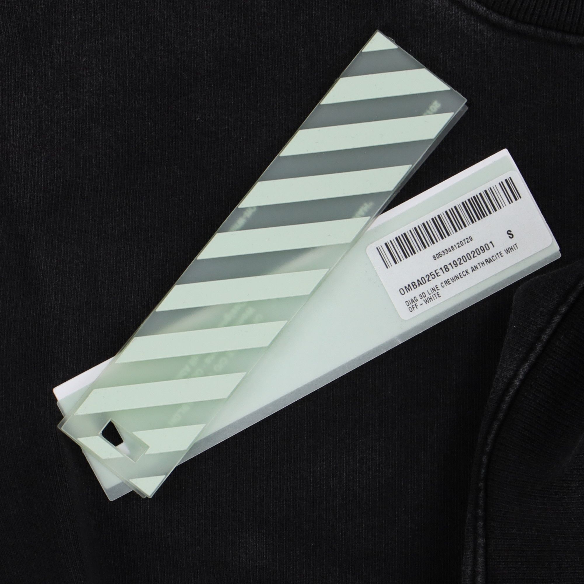 Off-White Washed Black 3D Line Diag Arrows Logo Sweatshirt Size S / US 4 / IT 40 - 8 Thumbnail