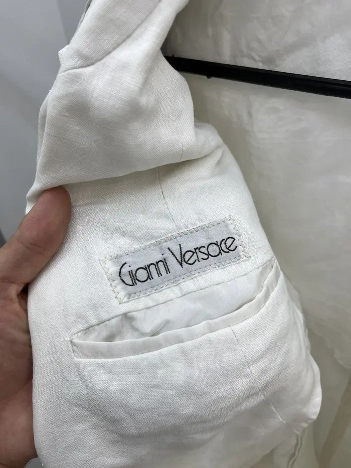 Versace Vintage Gianni Versace Linen Blazer Size M / US 6-8 / IT 42-44 - 3 Thumbnail