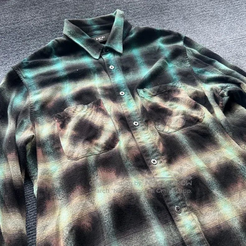 Amiri Amiri Green Dyed Shirt Size US M / EU 48-50 / 2 - 1 Thumbnail