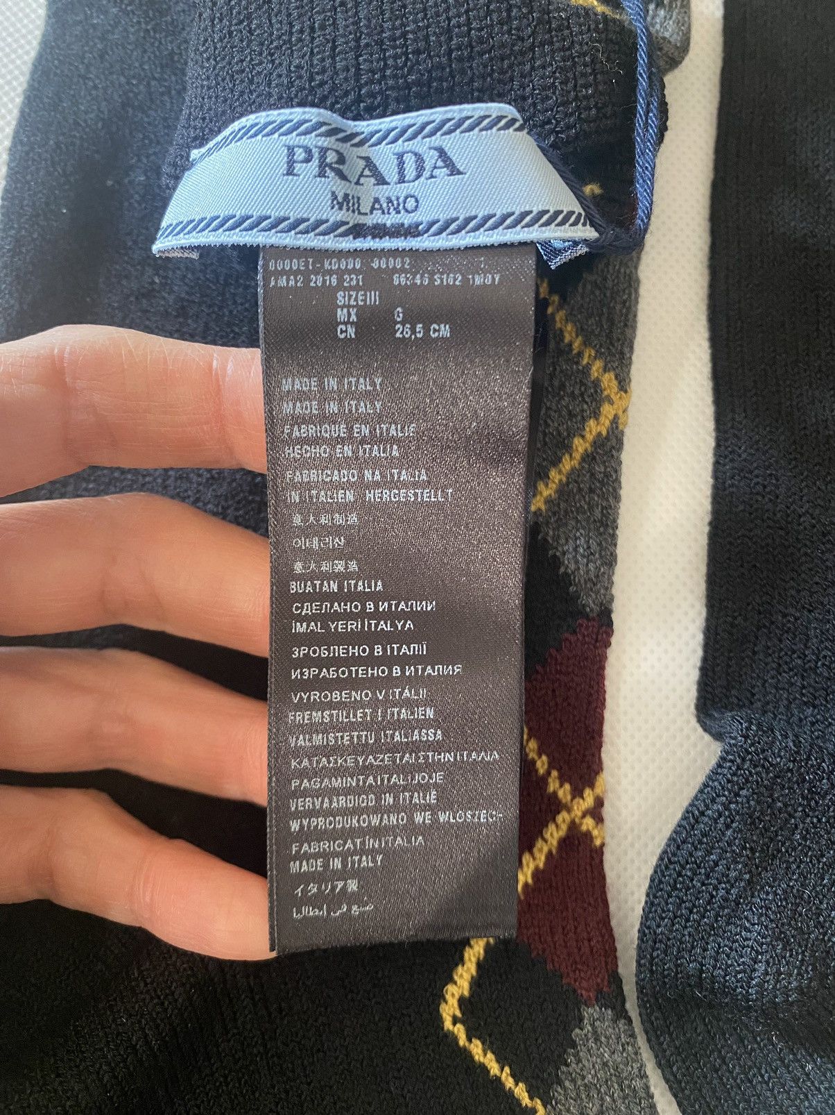 Prada 🧦[80% OFF] Prada argyle wool socks Size ONE SIZE - 8 Thumbnail