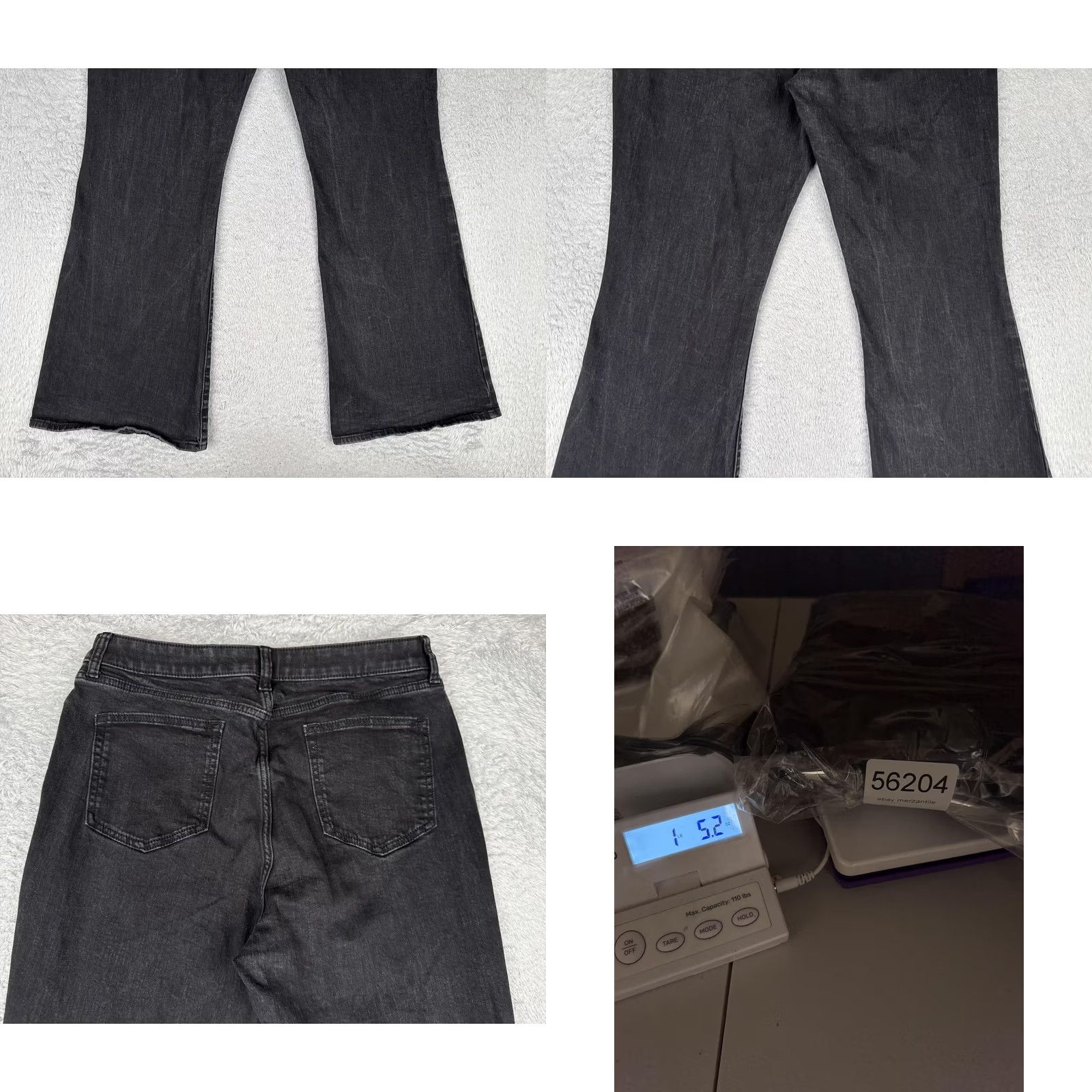 Elizabeth and James Elizabeth and James Jeans Flared Womens 14 Black Charcoal High Rise Stretch 32x30 Modern Bohemian Dressy Denim Pants Mens Womens Girls Size 36" / US 14 / IT 50 - 10 Thumbnail