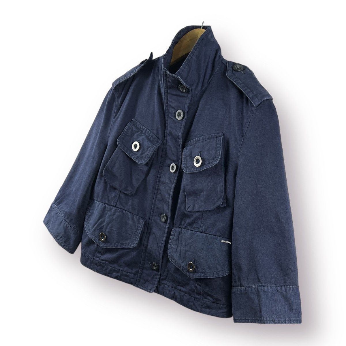 Diesel 🔥 CROPED WOMEN FIELD JACKET SLANT POCKET Size S / US 4 / IT 40 - 2 Thumbnail