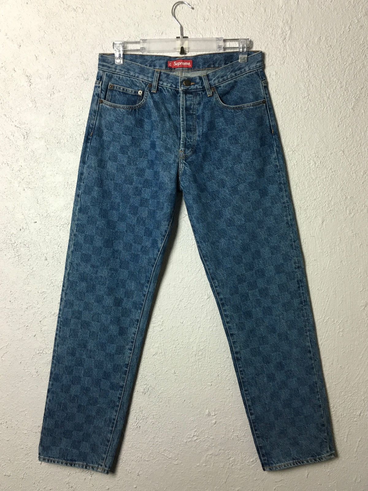 Supreme Supreme Regular Jean - Washed Checkerboard | Grailed