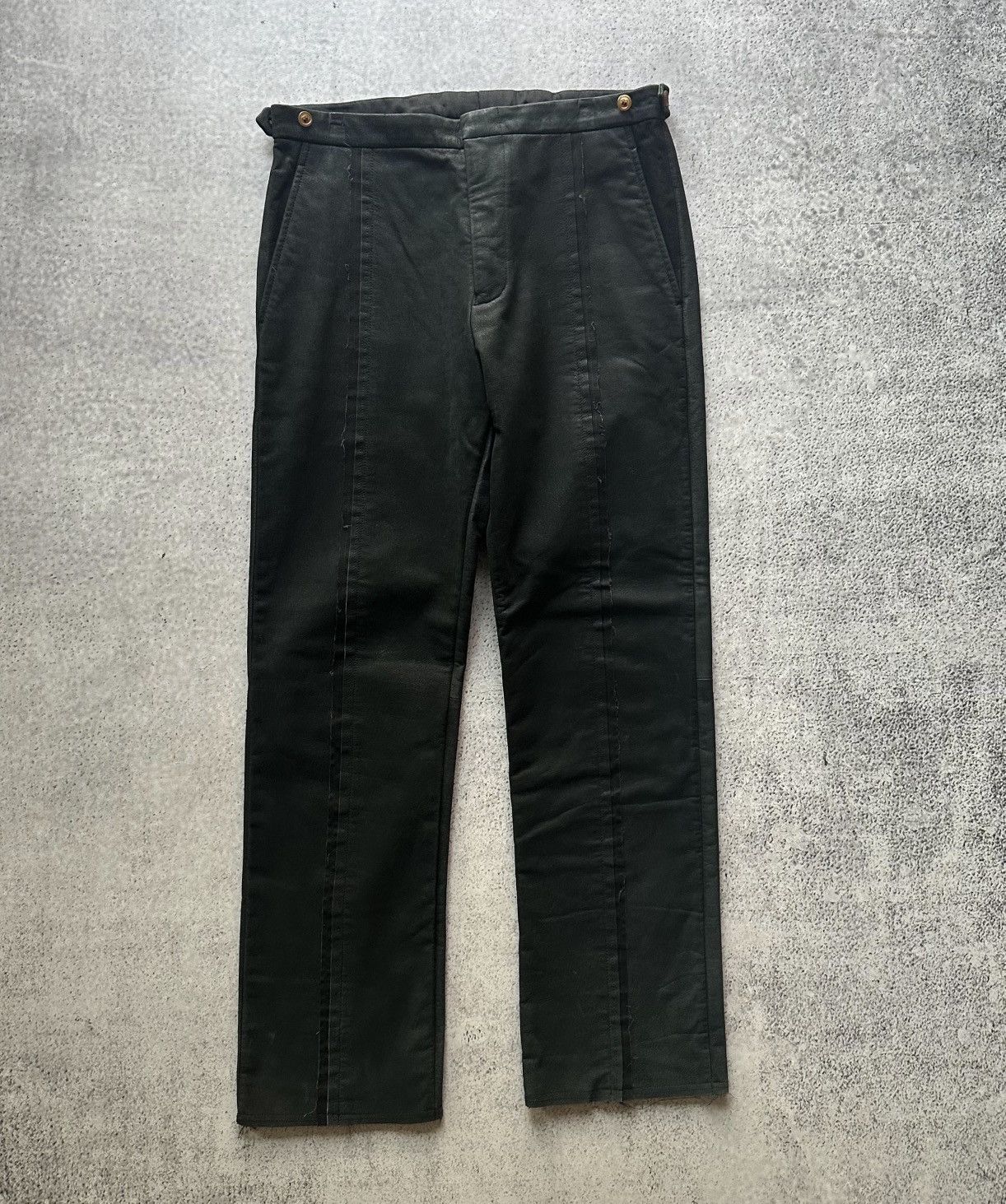 Comme des Garcons AD2002 Leather Panel Insert Trousers Size US 32 / EU 48 - 1 Thumbnail
