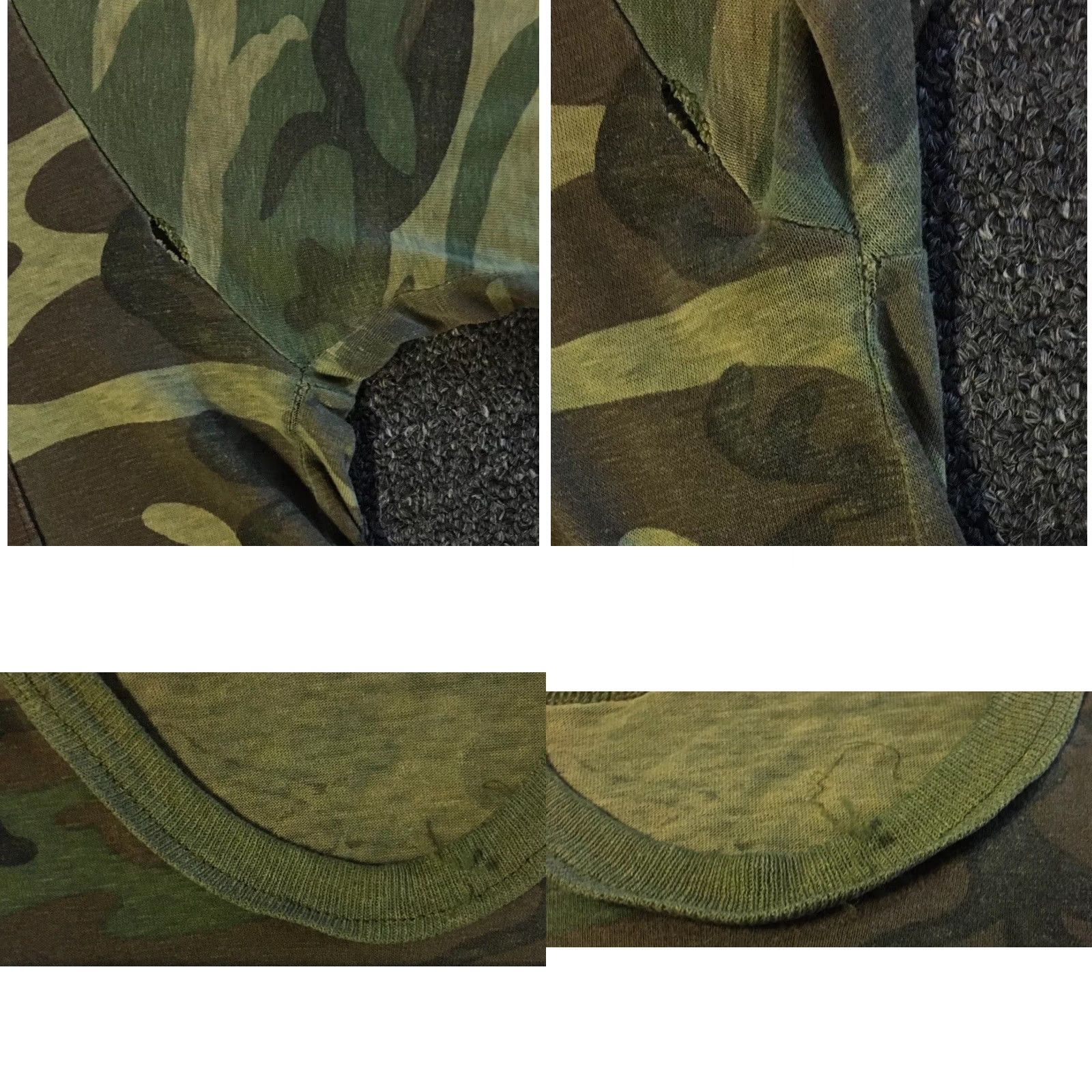 Vintage Vtg 80s Faded Distress Camo Shirt M L Army Military Punk Grunge Biker PFU PE 90s Size US M / EU 48-50 / 2 - 8 Thumbnail