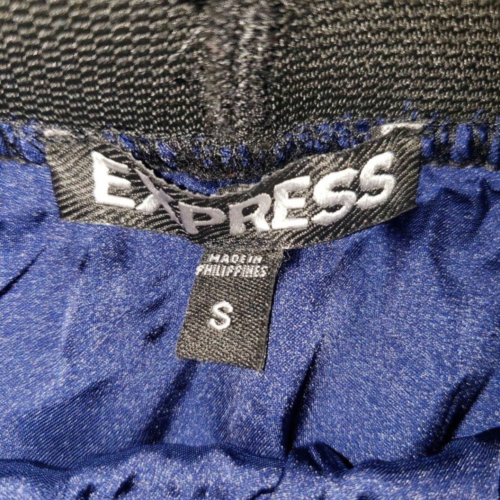 Express CT373a Ladies Express Blue Ruffled Flair Mini Skirt S Size 28" / US 6 / IT 42 - 4 Thumbnail