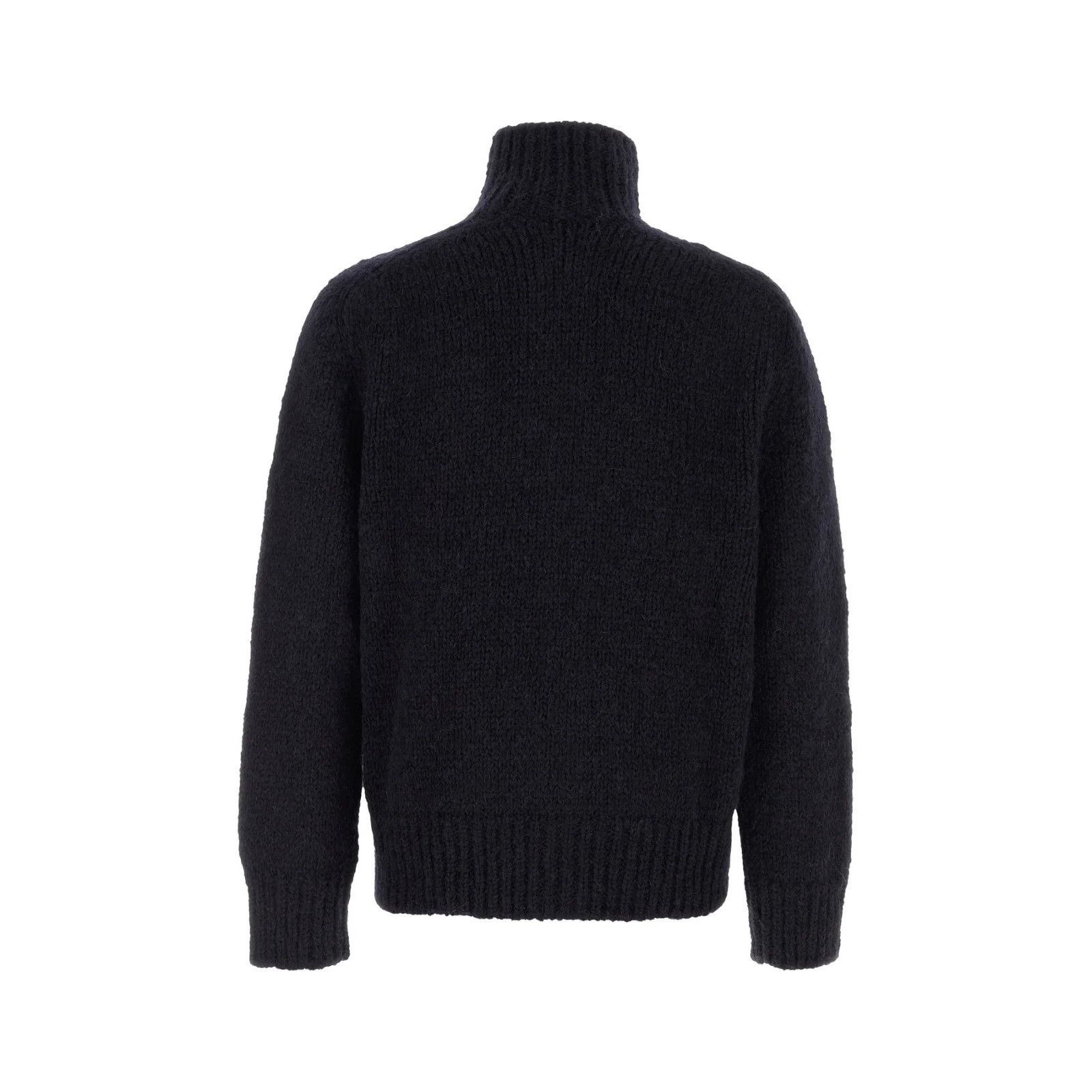 JIL SANDER Midnight Blue Mohair Blend Cardigan New & Authent