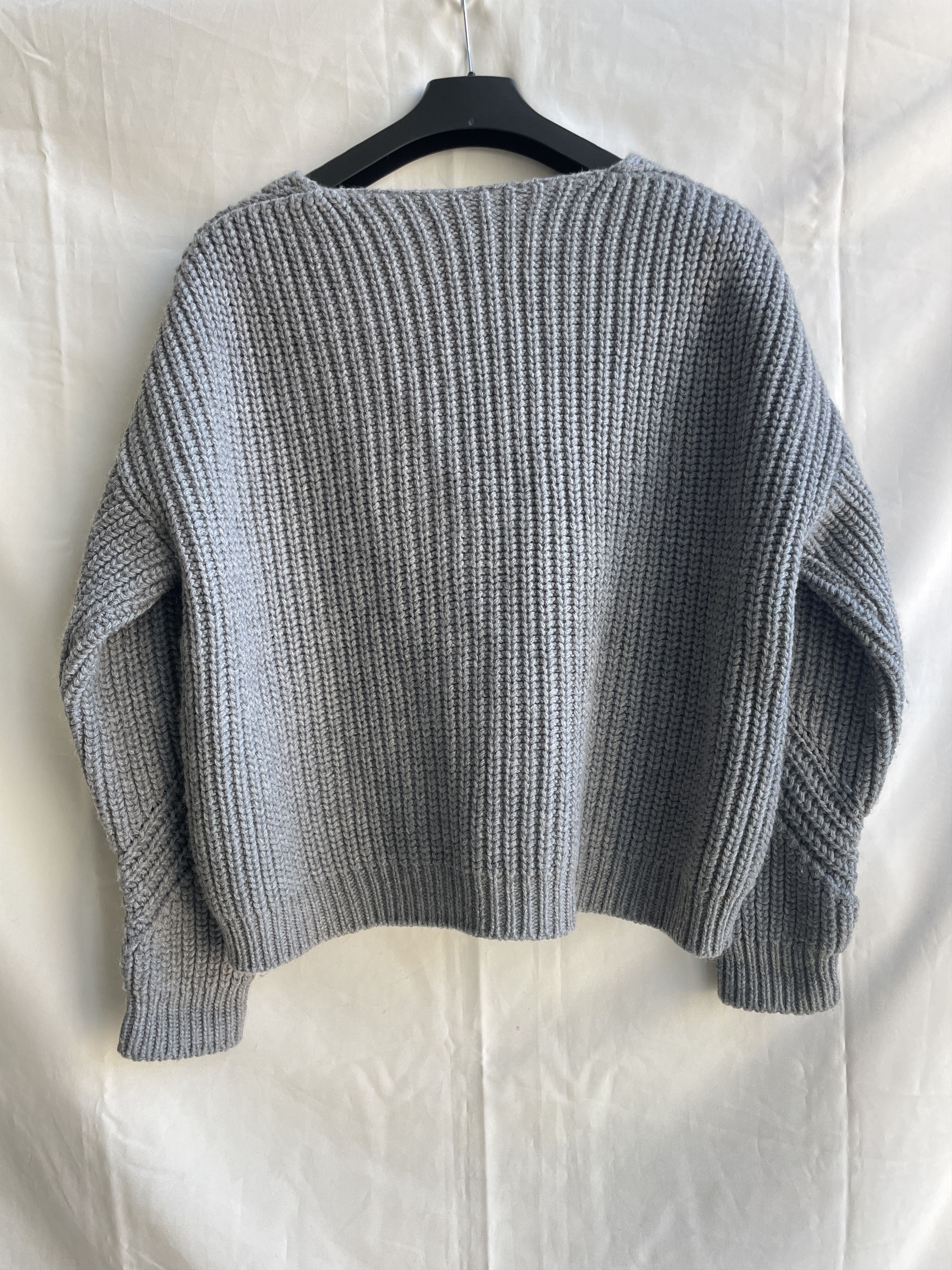 Roberto Collina Roberto Collina Womens Chunky Rib Knit Сropped Wool Cardigan Size L / US 10 / IT 46 - 2 Thumbnail