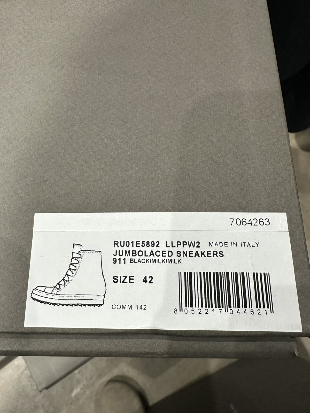 Rick Owens RICK OWENS - Jumbo High Black Milk Size US 9 / EU 42 - 8 Thumbnail