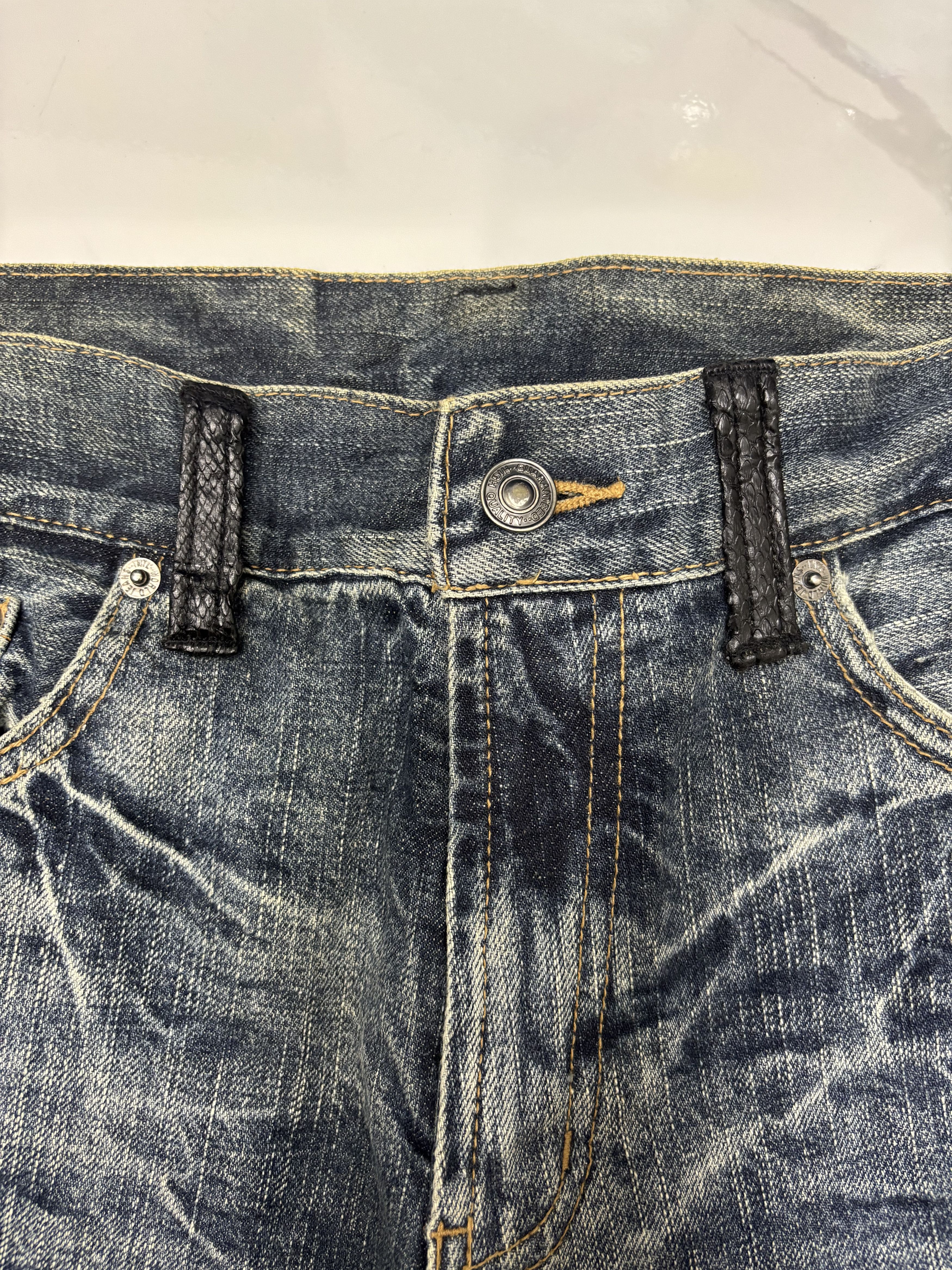If Six Was Nine Flare Jeans Japanese Brand Snake Skin Embroidery Jeans Size US 32 / EU 48 - 9 Thumbnail