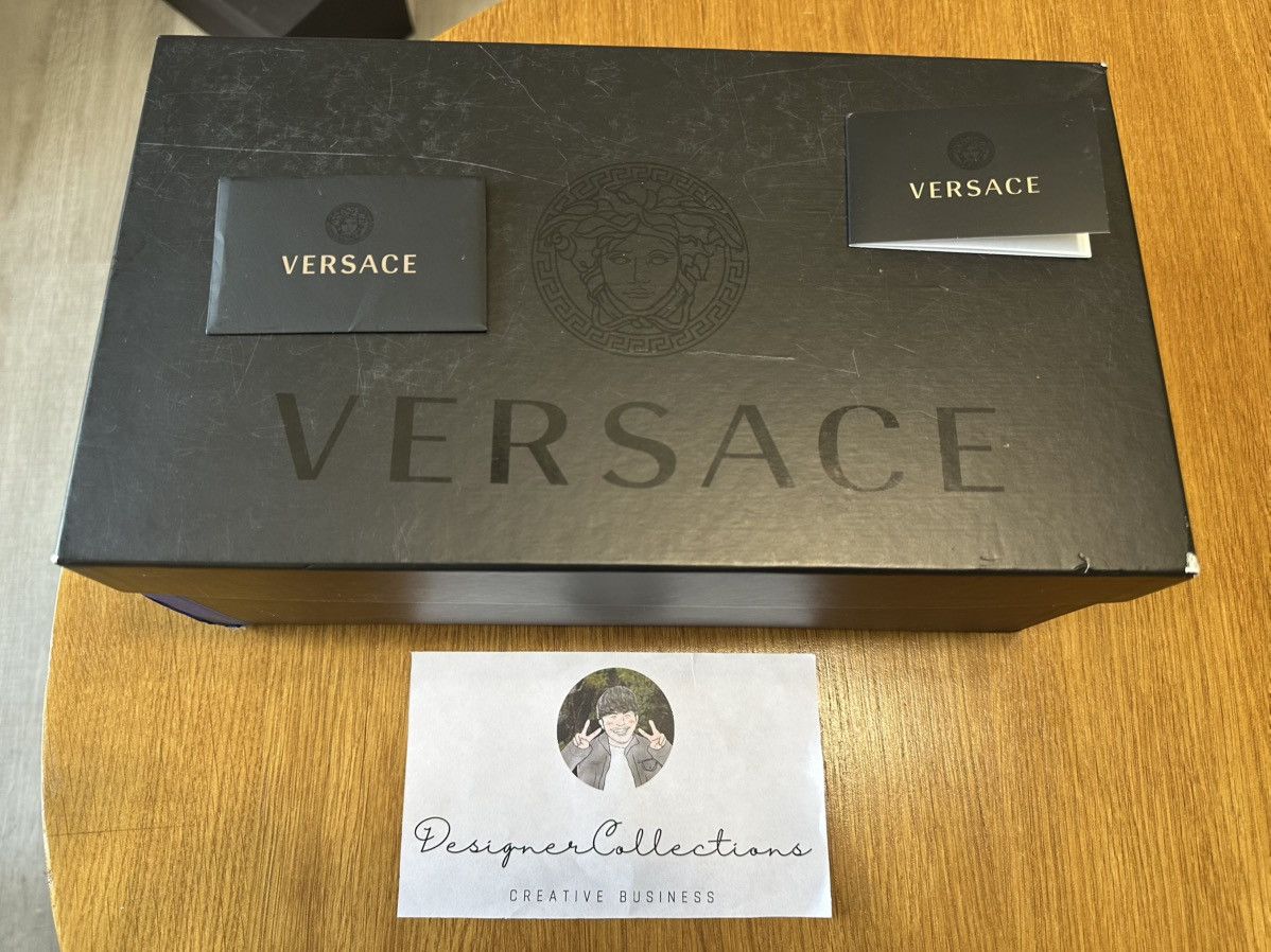 Versace VERSACE White Leather Palazzo Medusa Slip On Sneakers Size US 7.5 / EU 40-41 - 9 Thumbnail