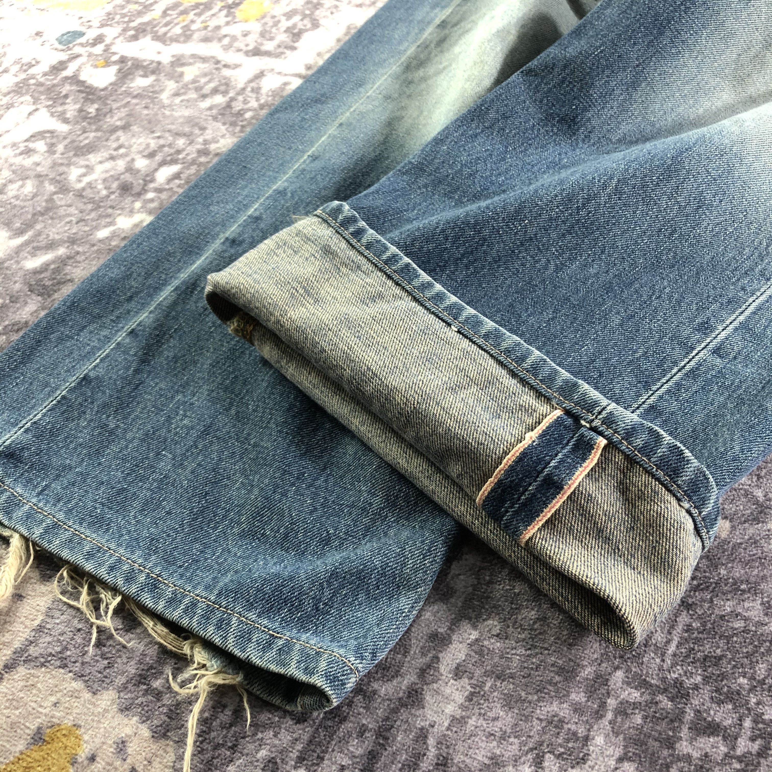 Edwin Vintage Blue Wash Edwin 505 Selvedge Jeans-JM3671 Size US 31 - 7 Thumbnail