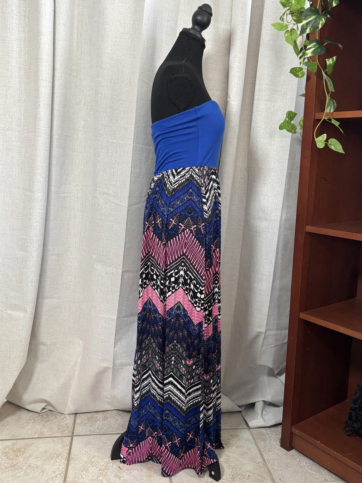 Other Boho Gypsy Strapless Maxi Dress with Geometric Pattern Size S / US 4 / IT 40 - 3 Thumbnail