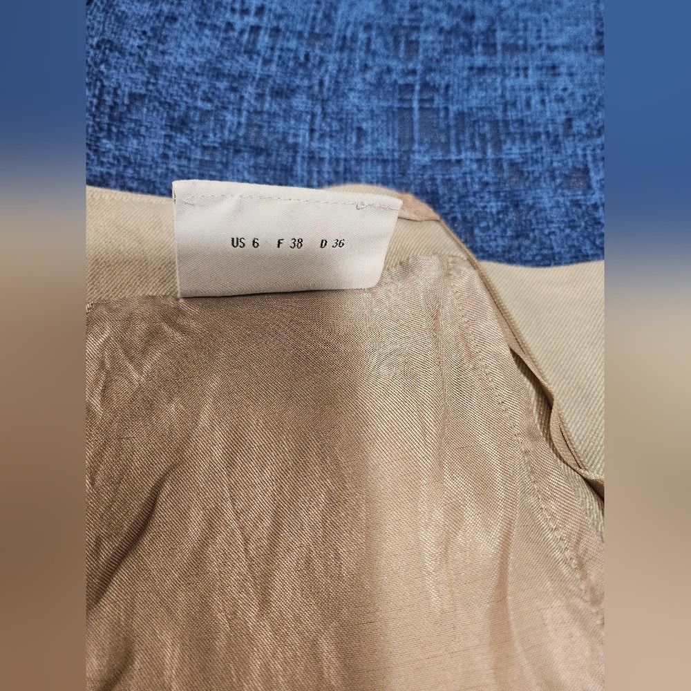Akris Akris Punto Khaki Canvas Knee Length Pencil Skirt 6 Size 28" / US 6 / IT 42 - 8 Thumbnail