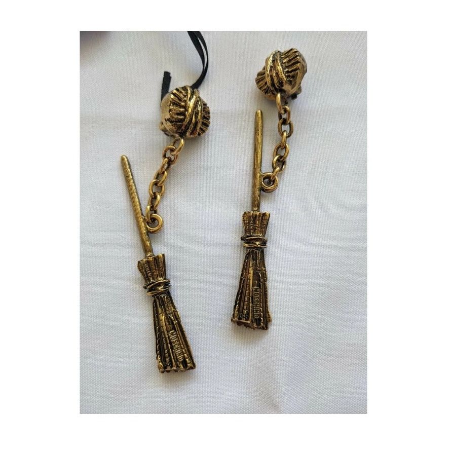 Moschino SS20 Moschino Couture Jeremy Scott BROOM CLIP ON EARRINGS Size ONE SIZE - 11 Thumbnail