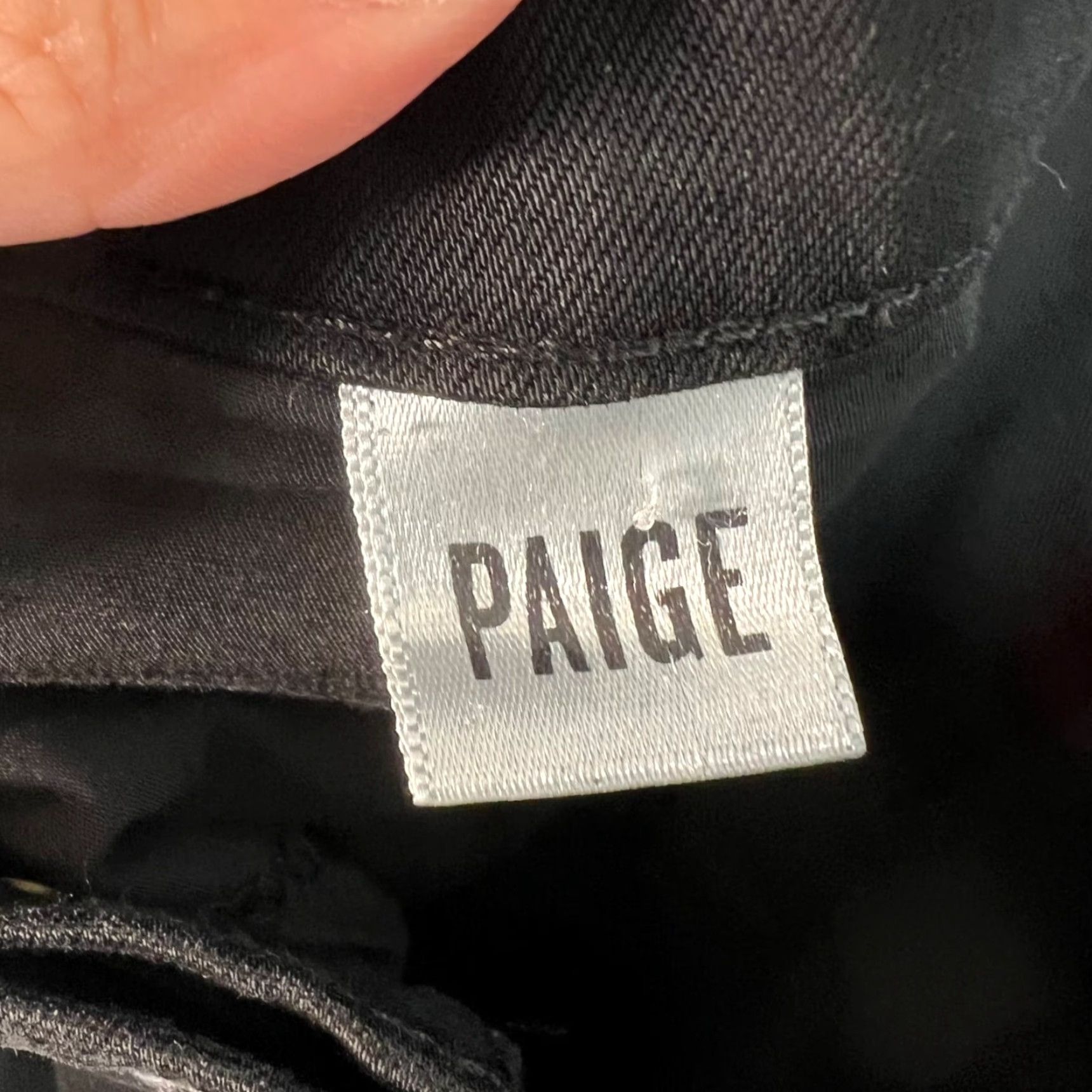 Paige VINTAGE Paige Womens Jeans Main Selling Point Black Slim Fit 31 Dark Denim Tapered Pants Women 31 Black Size 24" / US 00 / IT 34 - 4 Thumbnail