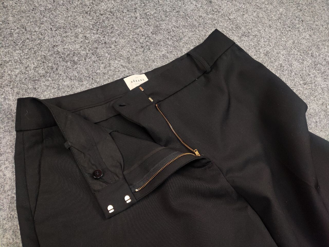 Sezane Sezane Paris Design Black Womens Ankle Trouser Pants Size 34" / US 12 / IT 48 - 10 Thumbnail