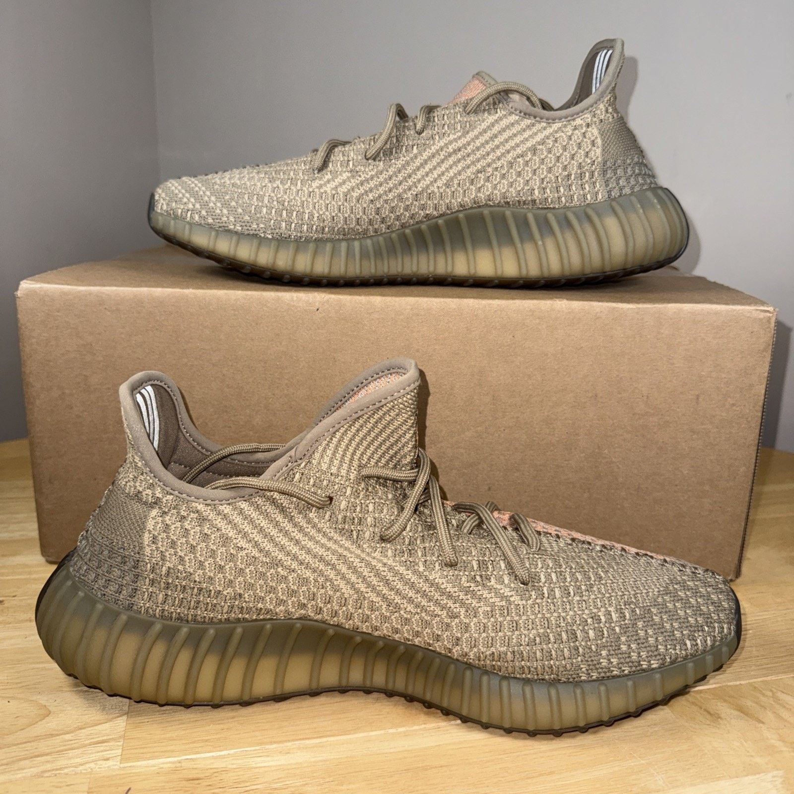 Adidas Size 11.5 - Yeezy Boost 350 V2 Sand Taupe Lightly Stepped In Size US 11.5 / EU 44-45 - 3 Thumbnail