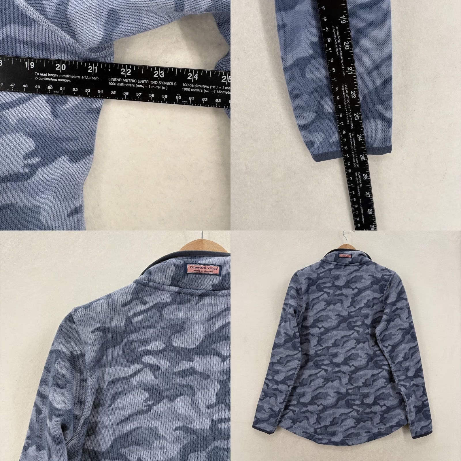 Vineyard Vines Vineyard Vines Fleece Jacket Womens M Blue Camouflage Snap Pullover Outdoor Whale Size M / US 6-8 / IT 42-44 - 8 Thumbnail