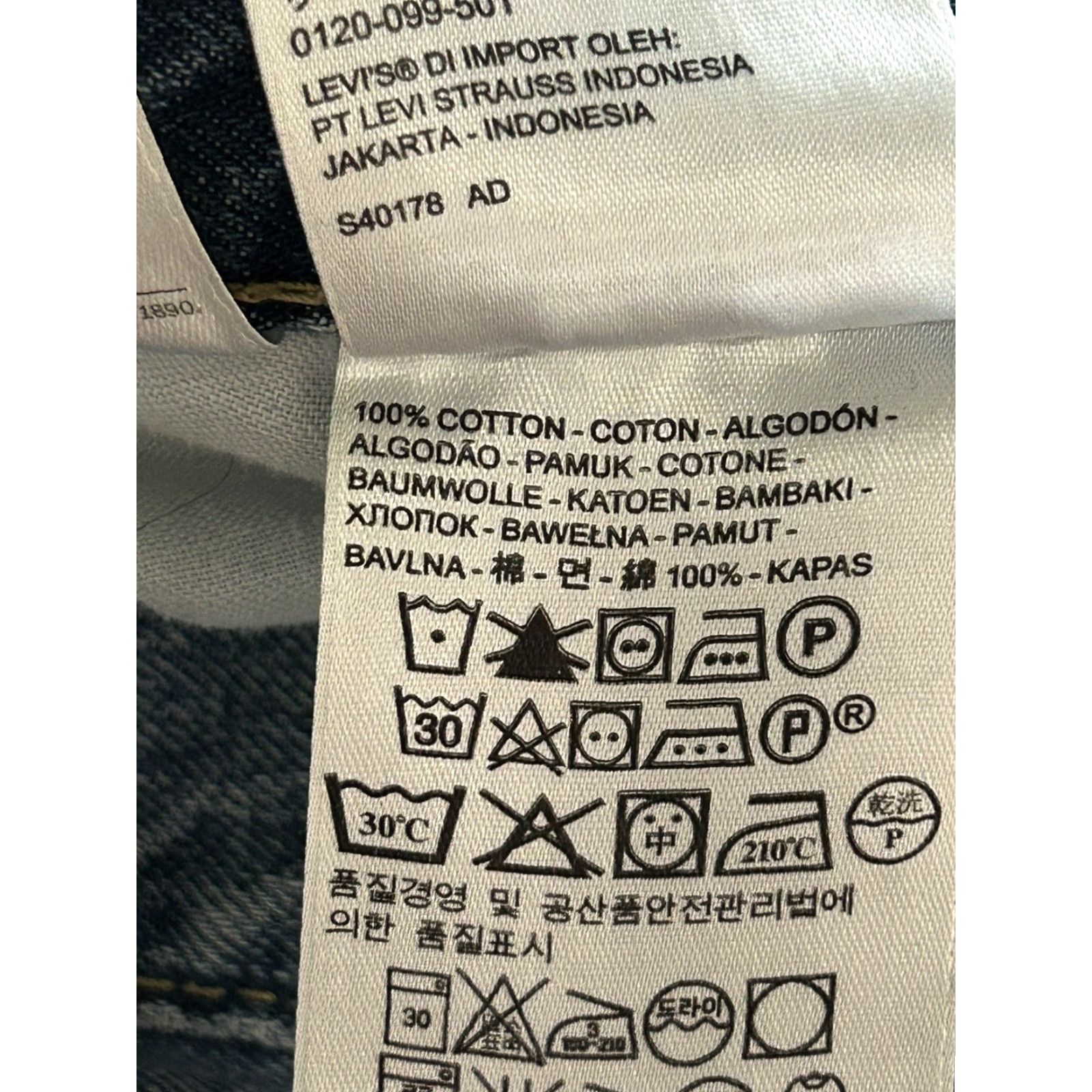 Levi's Levi's 505 Jeans Mens Regular Fit Straight Leg Blue 38 X 30 Denim Cotton Pocket Logo 5-Pocket Vintage No N/A Size US 38 / EU 54 - 3 Thumbnail