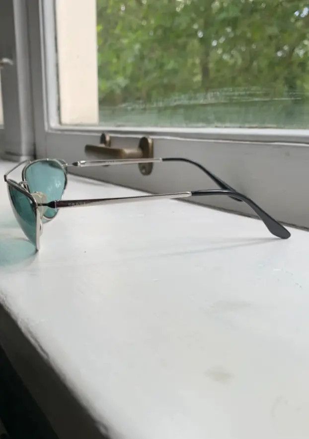 Prada × Vintage PRADA Sunglasses Rimless Sport Metal Frame Shield Wrap Size ONE SIZE - 4 Thumbnail