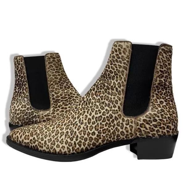 Celine Celine Jacno leopard print pony hair boots | Grailed