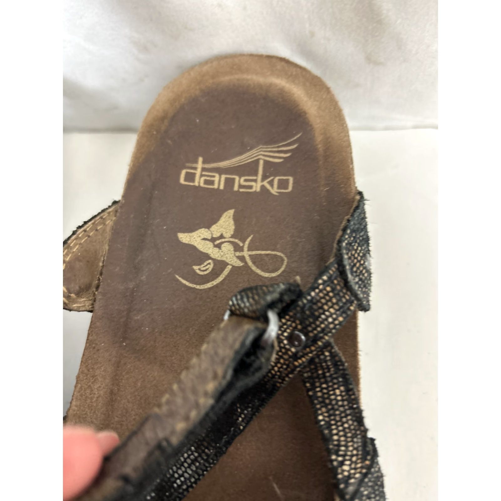 Dansko Dansko Sandal Womens Jovie Slingback Wedge Black Brown Leather EU40 9.5-10 Size US 9.5 / IT 39.5 - 6 Thumbnail