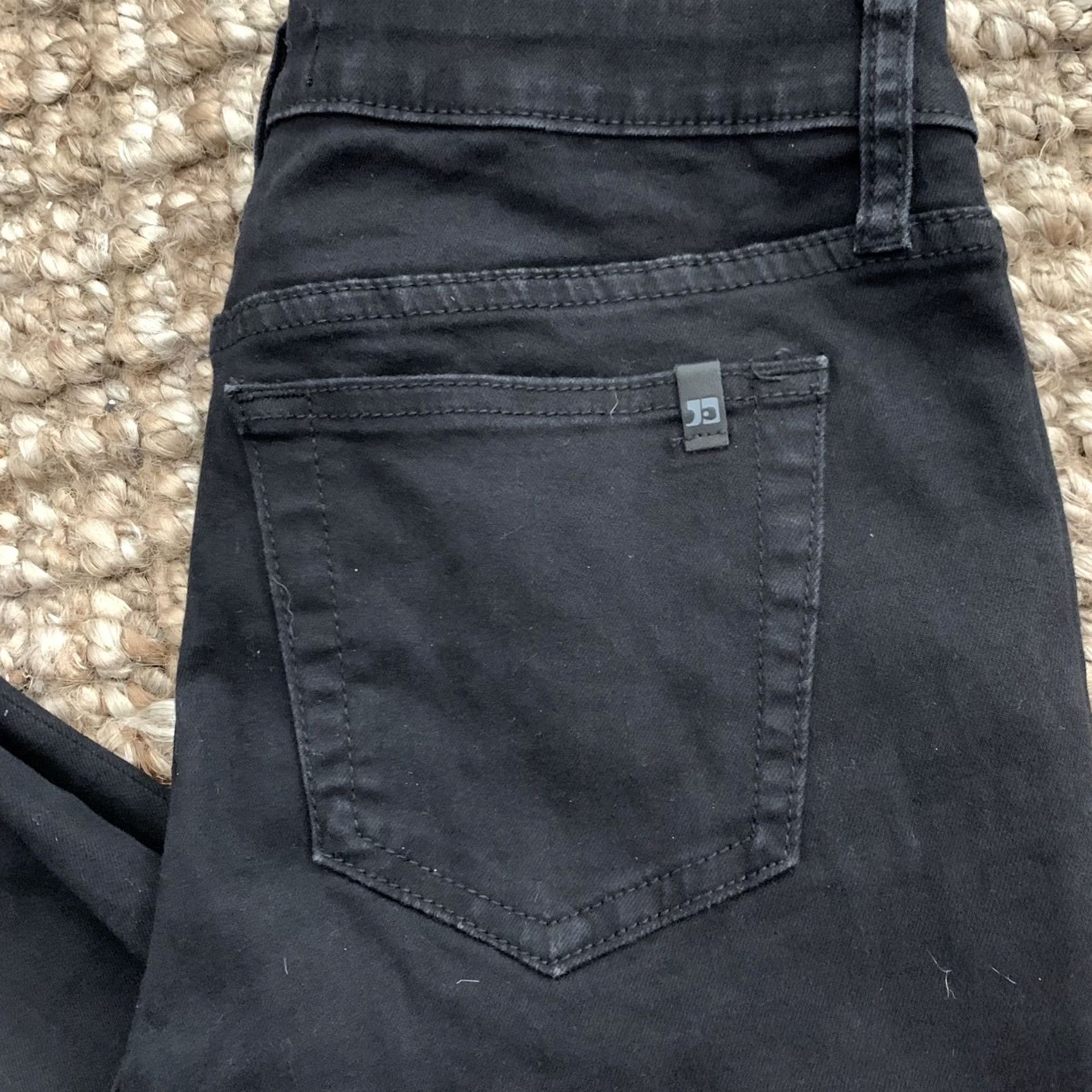 Vintage Joe's Jeans Womens Black Mid Rise Skinny Stretch Denim Jeans 28 Raw Asymmetrical Hem Size 28" / US 6 / IT 42 - 7 Thumbnail