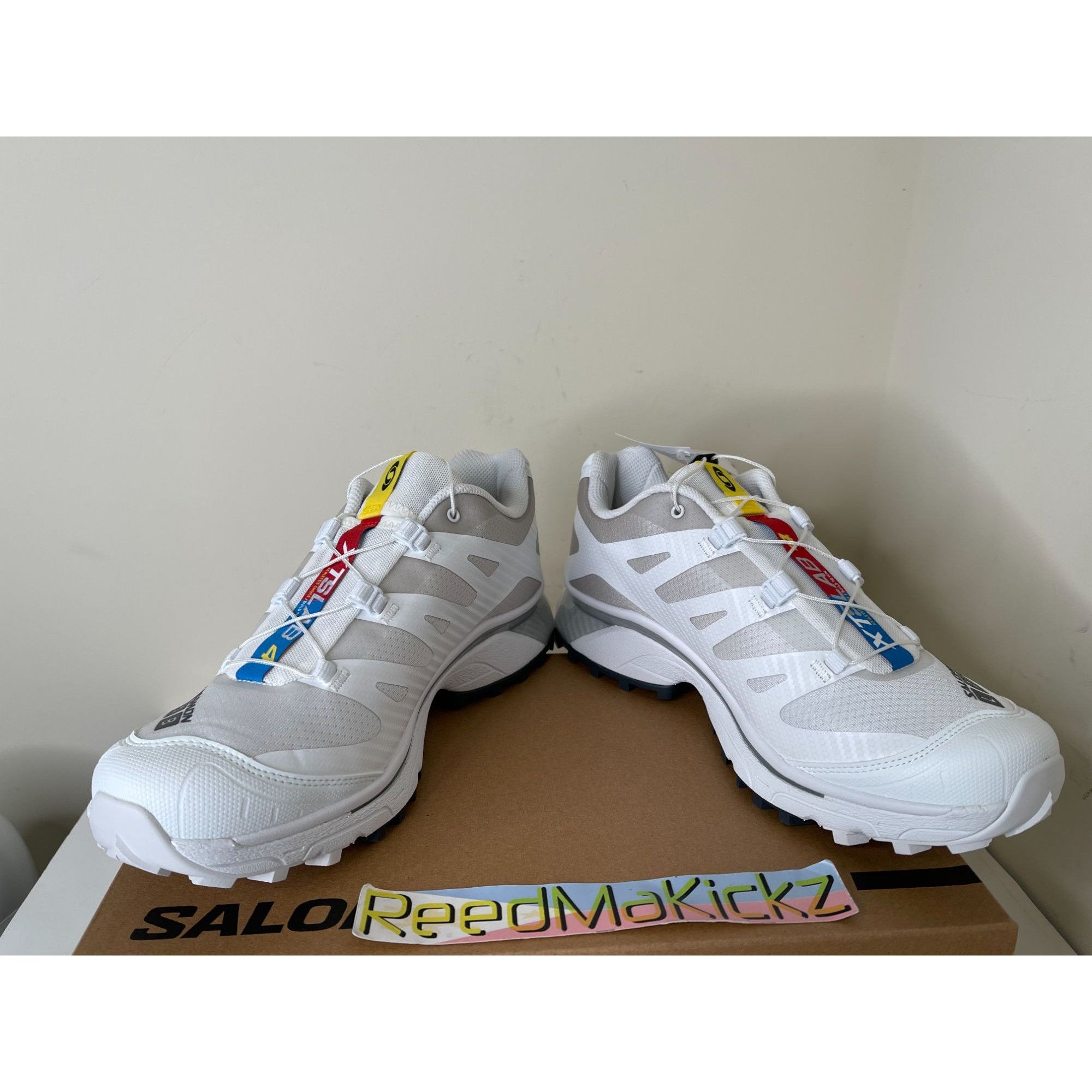 Salomon Salomon XT-4 OG White Ebony Lunar Rock Mens 10us Size US 10 / EU 43 - 4 Thumbnail