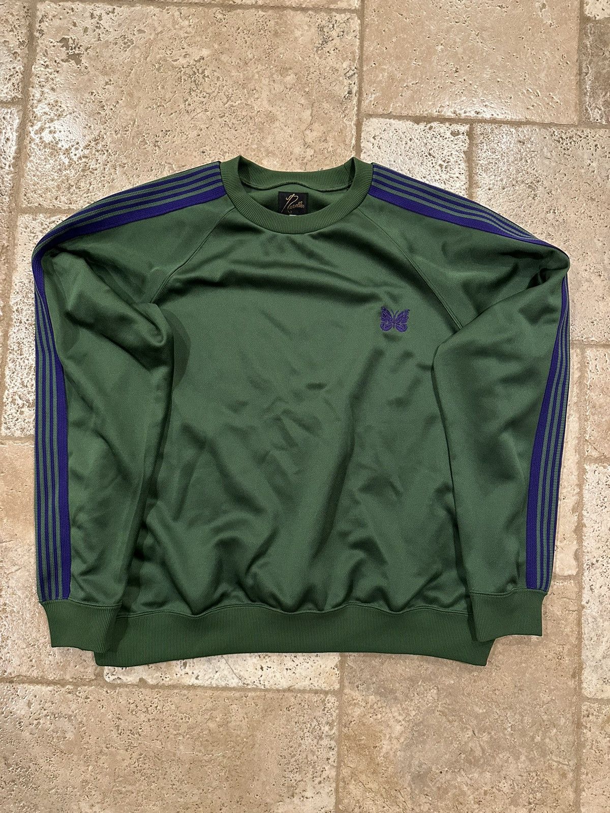 Needles Needles Smooth Polyester Logo Track Striped Green Crewneck Size US M / EU 48-50 / 2 - 3 Thumbnail