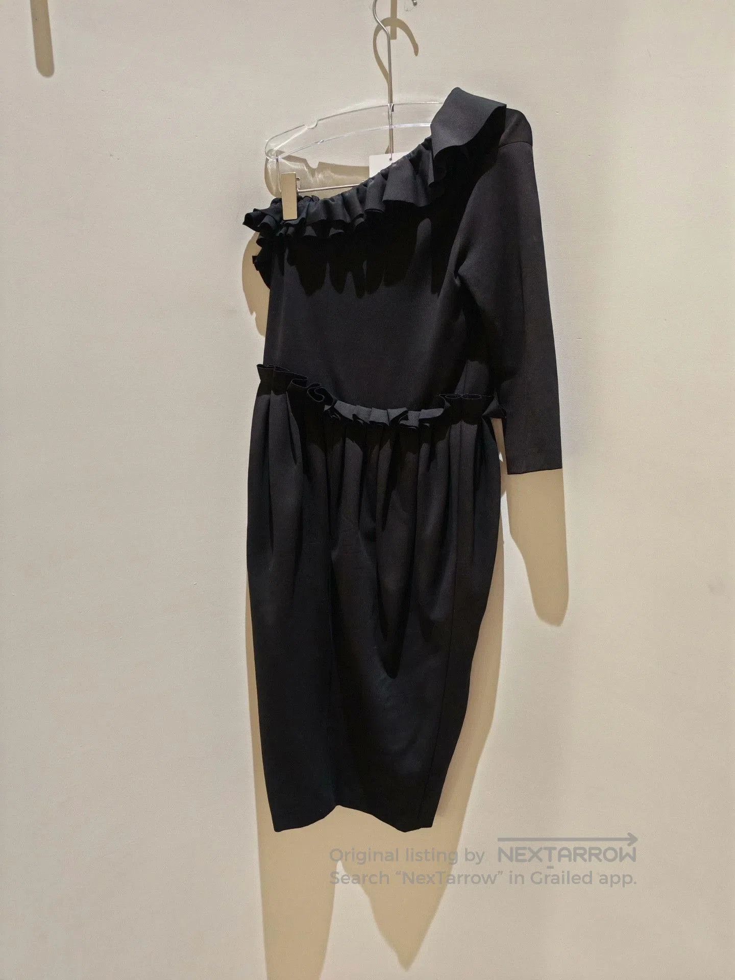 Other JOYCE One-Sleeve Off-Shoulder Black Dress. Size S / US 4 / IT 40 - 3 Thumbnail