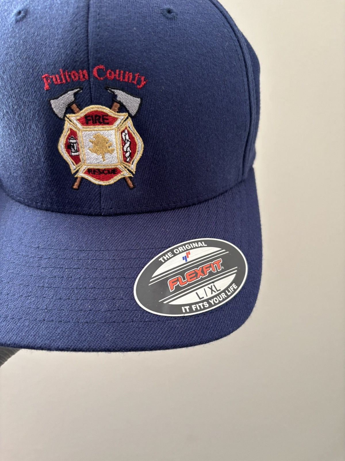 Vintage Fulton County Fire Dept Flexfit Hat Size ONE SIZE - 3 Thumbnail