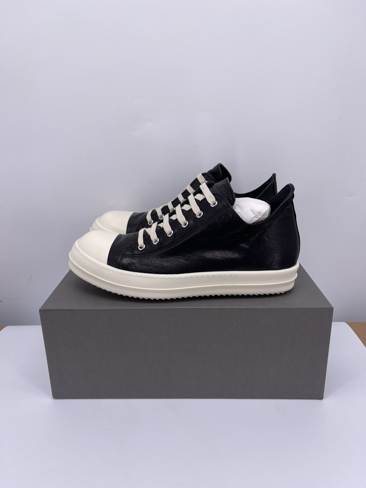 Rick Owens Rick Owens leather low top sneakers Size US 8 / EU 41 - 1 Thumbnail