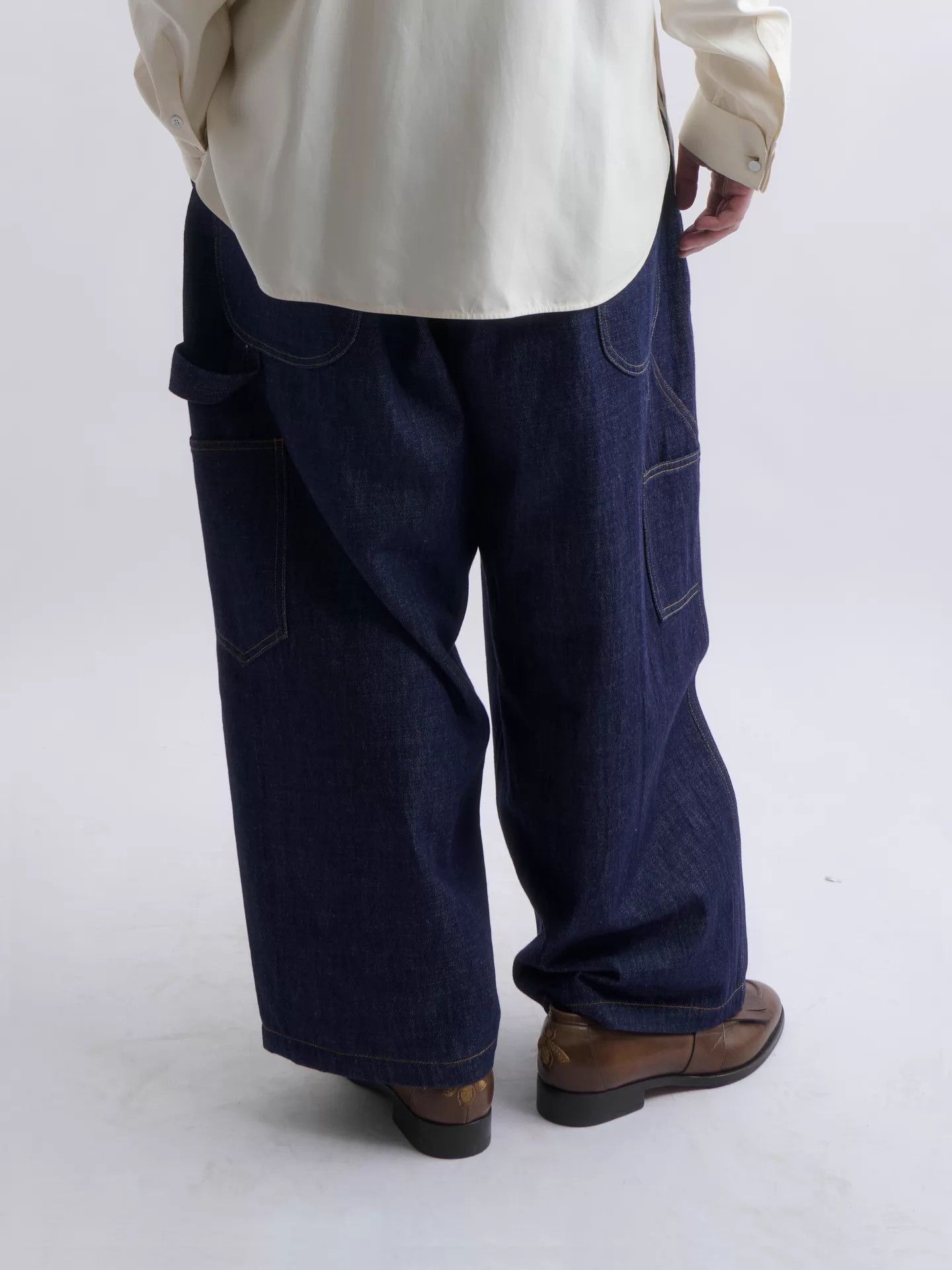 Yohji Yamamoto Yohji Yamamoto Y’s for men Drawstring Denim Baggy Work Size US 34 / EU 50 - 5 Thumbnail