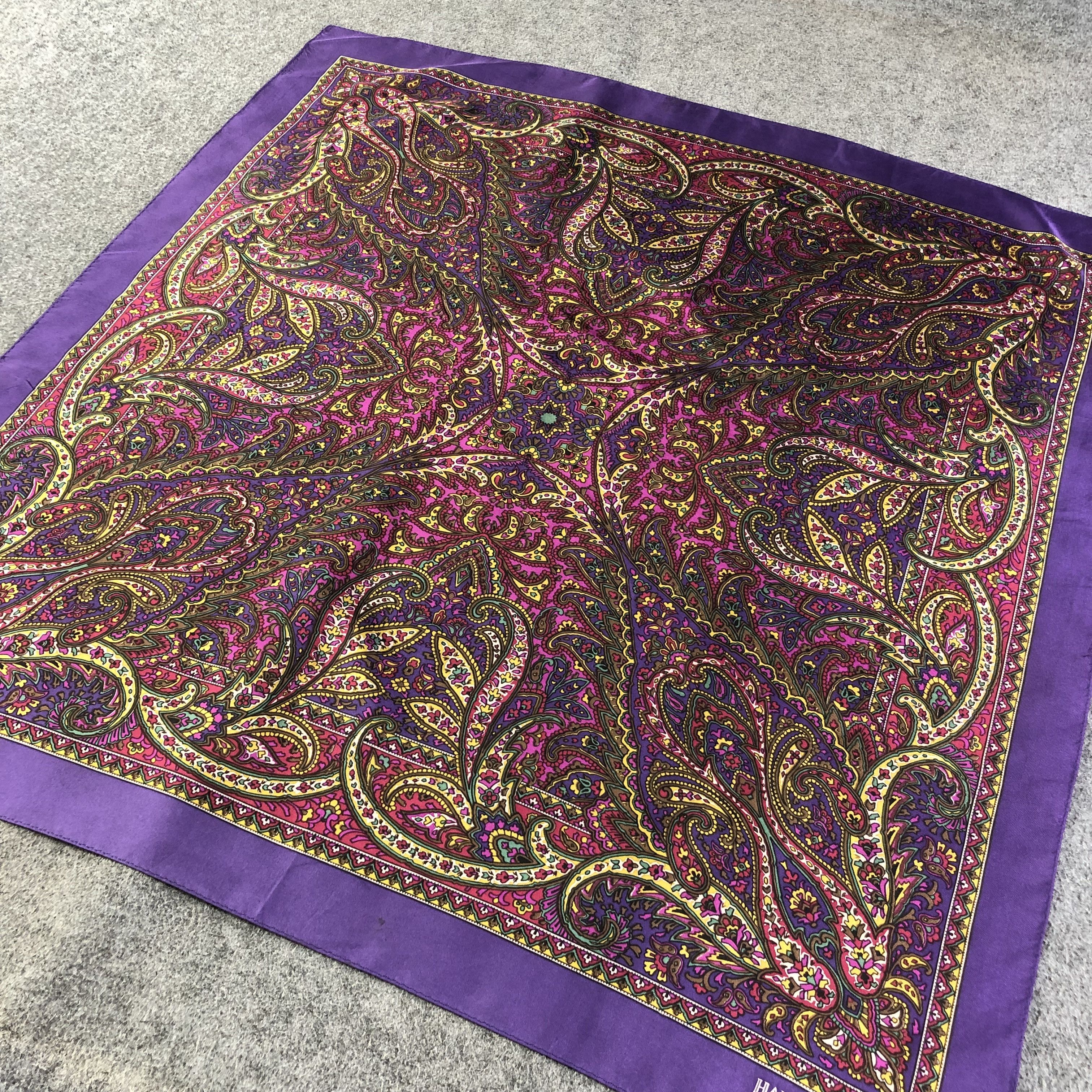 Hardy Amies Hardy Amies Paisley Silk Scarf M799 Size ONE SIZE - 2 Thumbnail