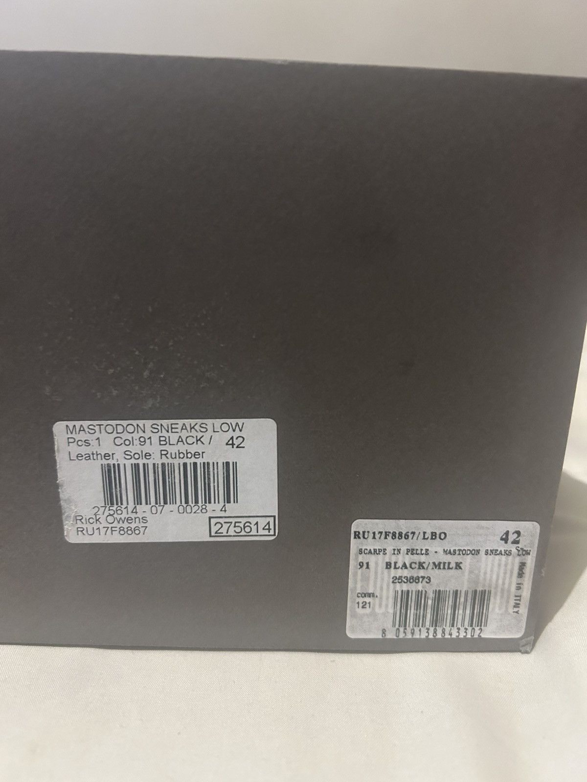 Rick Owens Rick Owens Mastodon low sneaks EXTREMELY RARE Size US 9 / EU 42 - 8 Thumbnail