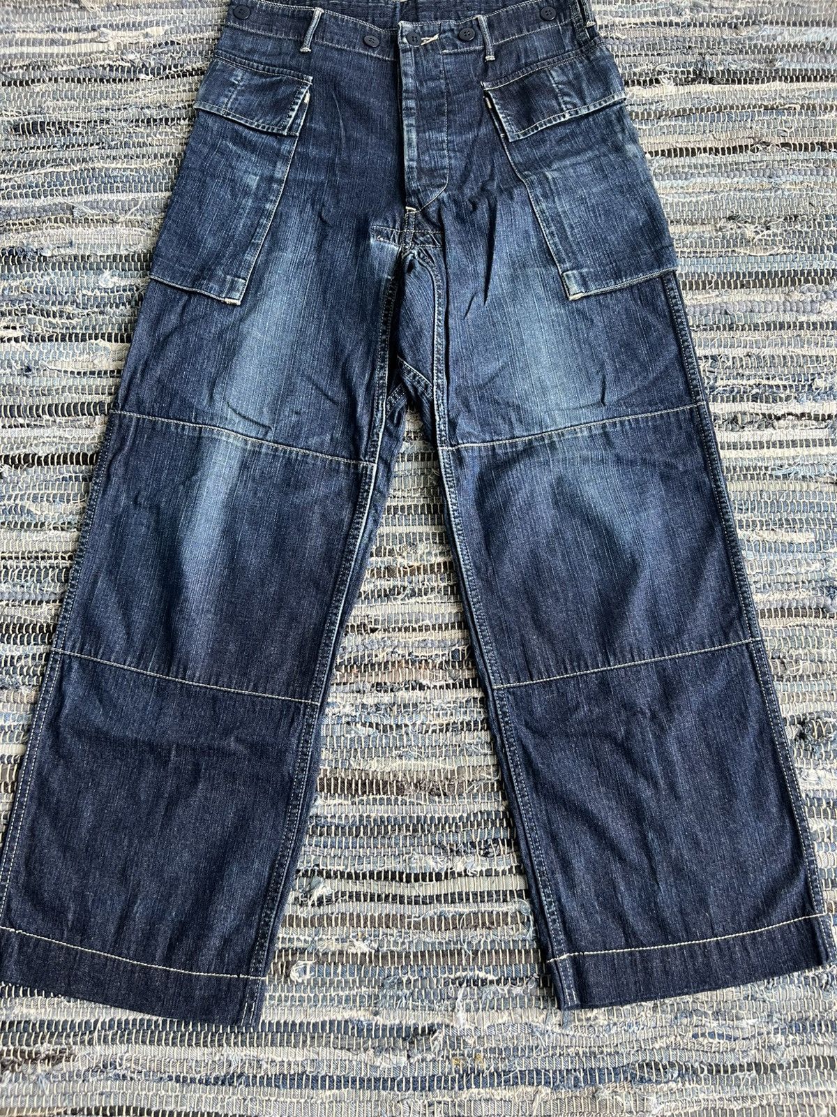 General Research AW10 GR War Field Wear M.C Cargo Mod USN Monkey Pants Denim Size US 31 - 5 Thumbnail