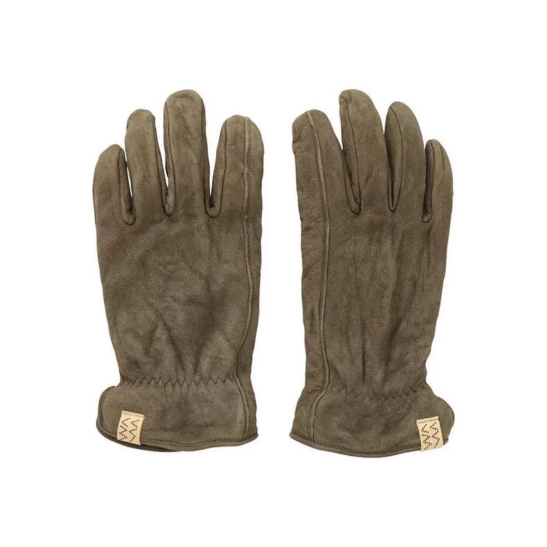Visvim VISVIM Suede Gloves in Olive Green Size ONE SIZE - 1 Thumbnail
