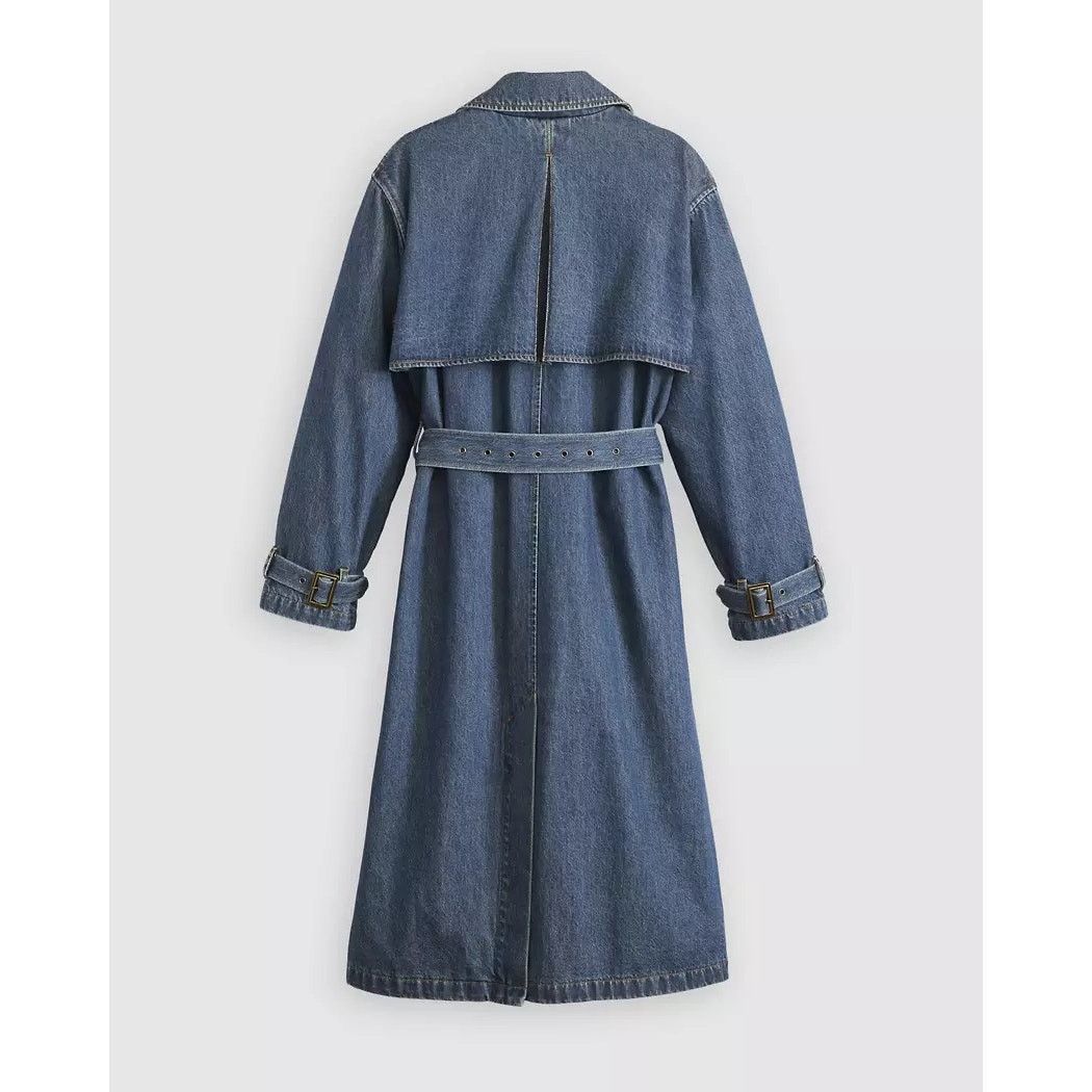 Levi's LEVIS WOMEN'S SMALL SPADE TRENCH COAT DARK WASH A89760001 Size S / US 4 / IT 40 - 2 Thumbnail