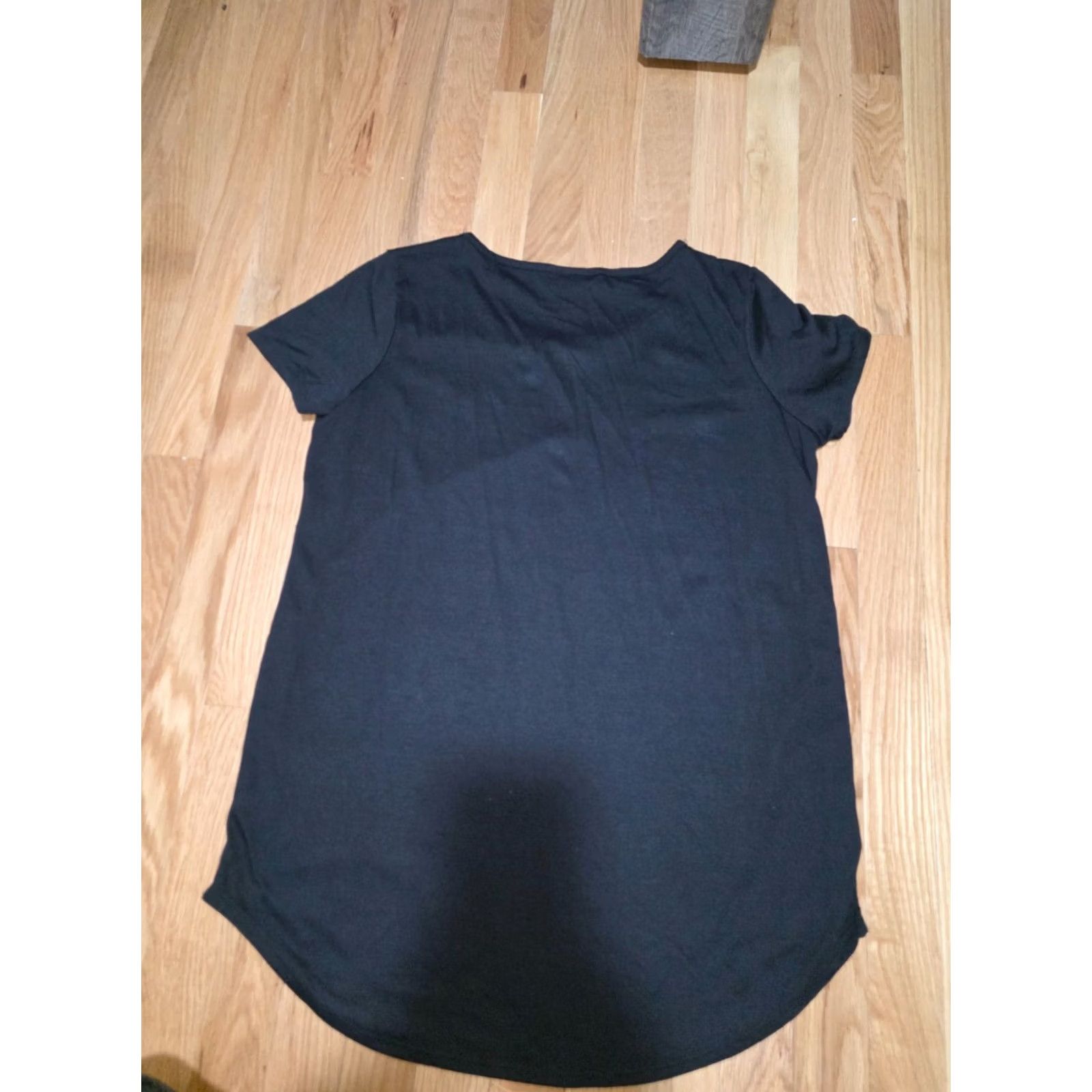 Vintage Bobbie Brooks Tunic Top Women's XL Black Short Sleeve Round Neck Pullover Blouse Casual Lightweight Fleece Modern Dressy Everyday Size XL / US 12-14 / IT 48-50 - 5 Thumbnail