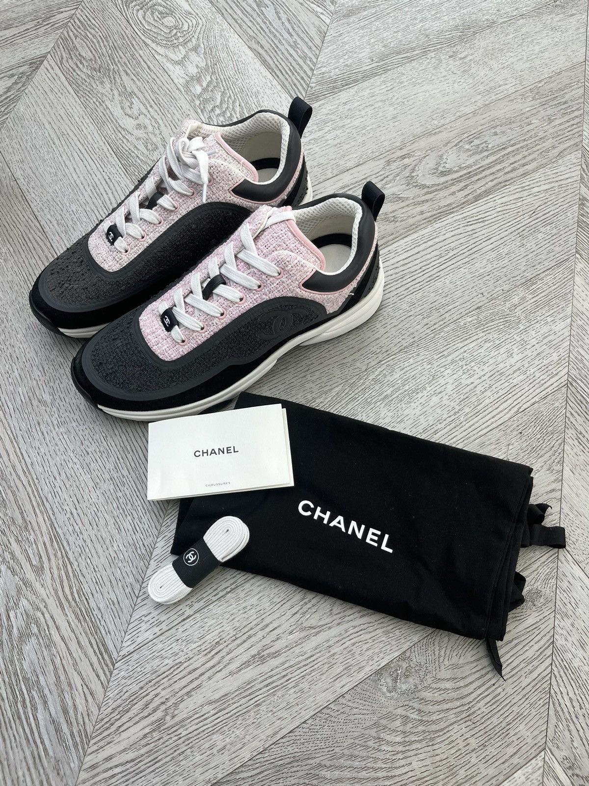 Chanel Chanel Trainers black/Grey/pink | Grailed