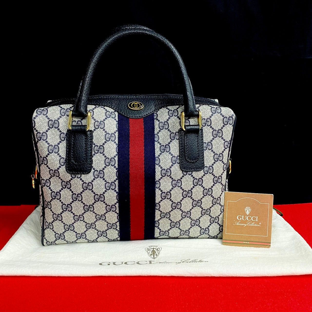 Gucci Gucci Handbag Navy Leather Size ONE SIZE - 1 Thumbnail