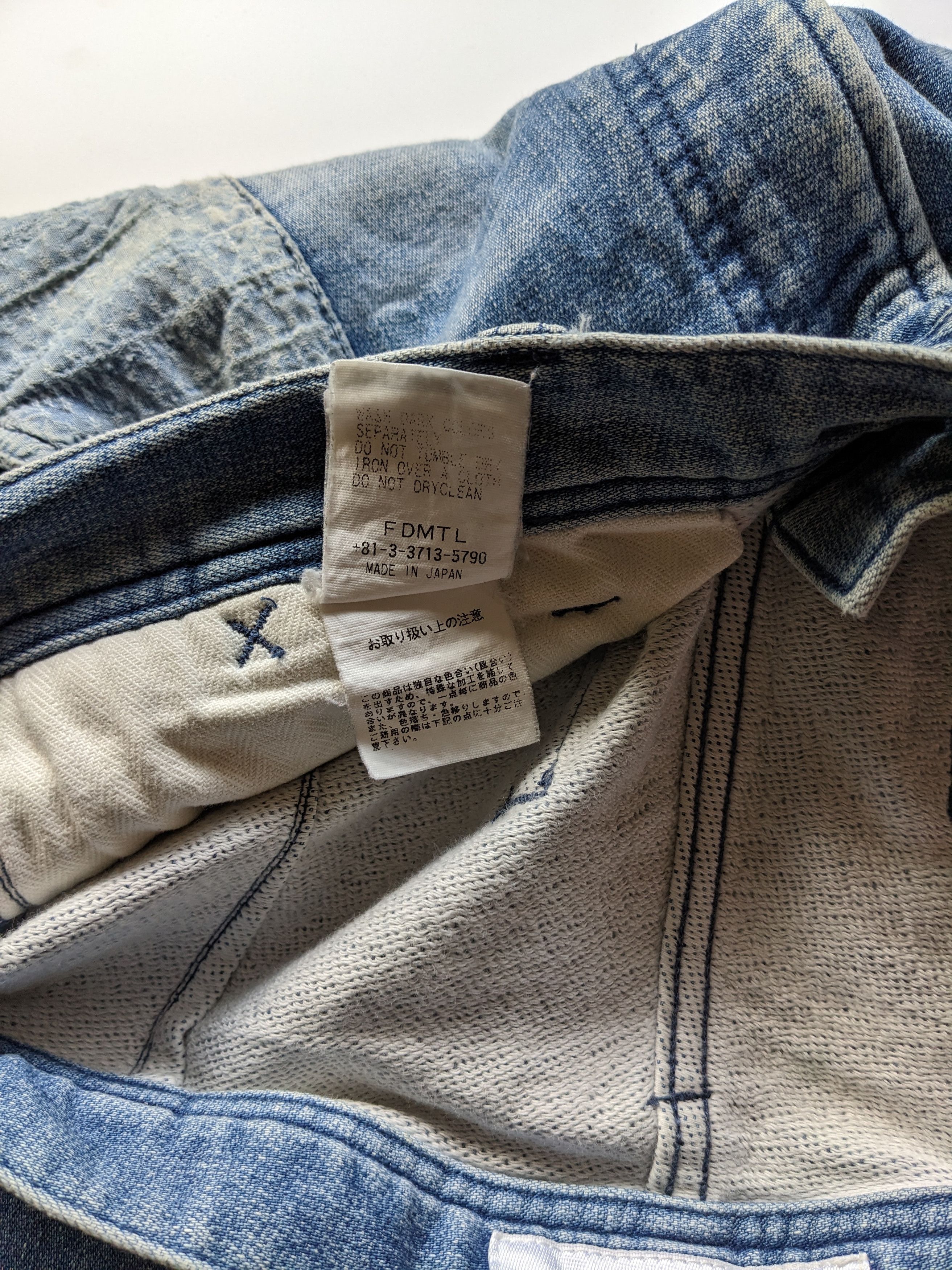 FDMTL FDMTL boro patchwork sashiko cropped jeans Size US 31 - 6 Thumbnail