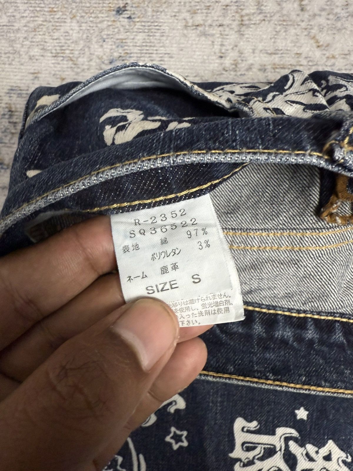 Tornado Mart Rna sweat skull art y2k denim pants Size US 29 - 9 Thumbnail