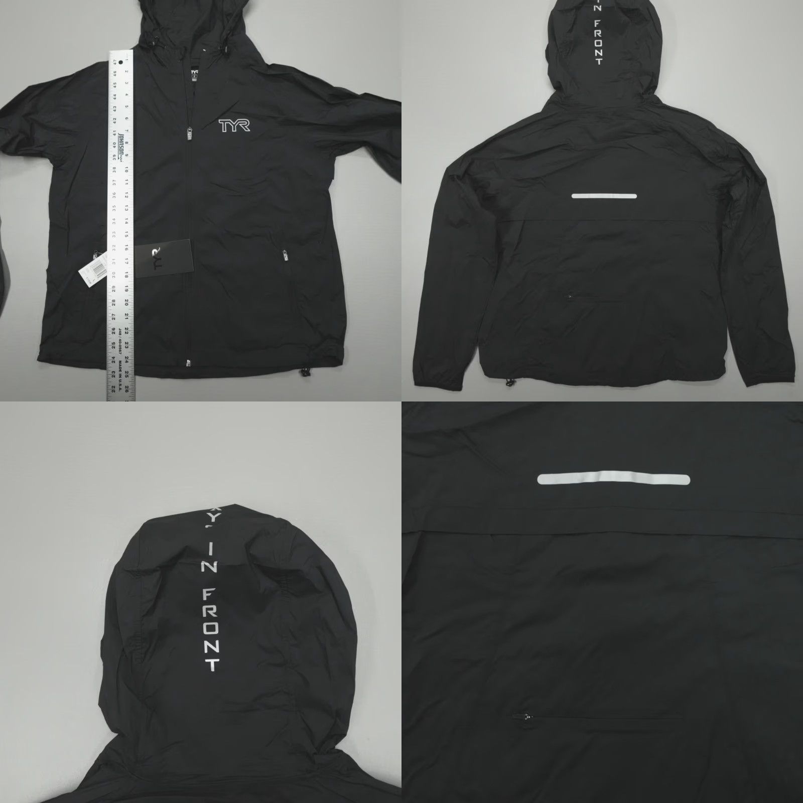 Vintage TYR Hydrosphere Atlas Windbreaker Jacket Women’s Size L Black Ventilated Zip Hooded Full Zip Lightweight Stretch Activewear Jacket Size L / US 10 / IT 46 - 8 Thumbnail