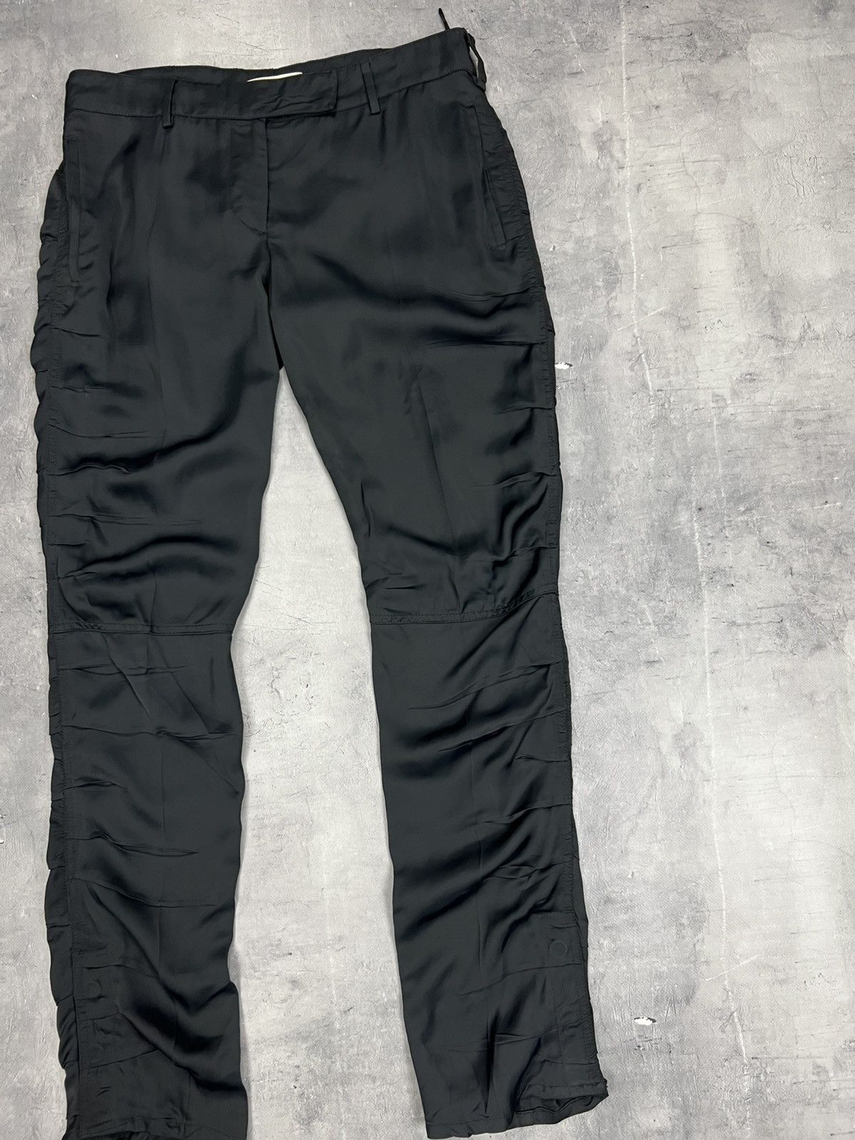 Prada Rare Prada Milano Black Tab Viscose Pants Size 42 Size 28" / US 6 / IT 42 - 3 Thumbnail