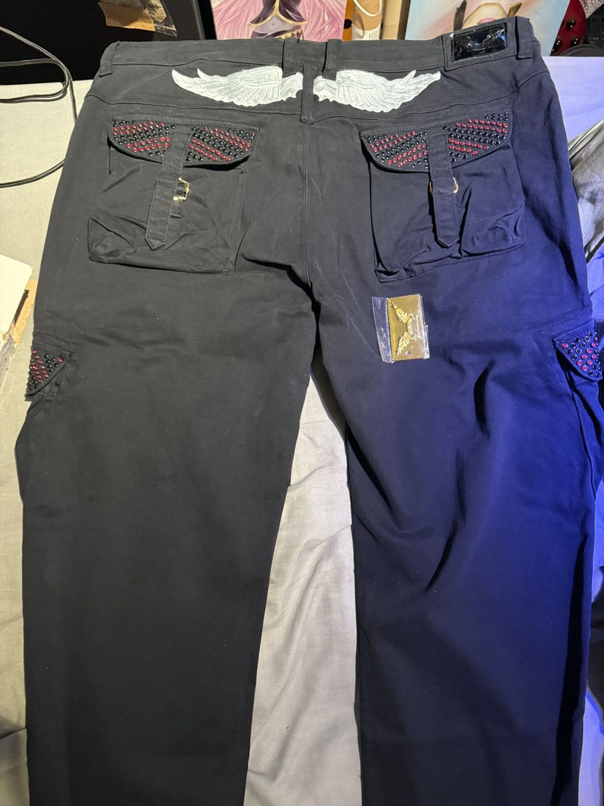 Robins Jeans Black and red robins cargos Size 38" / US 16 / IT 52 - 2 Thumbnail