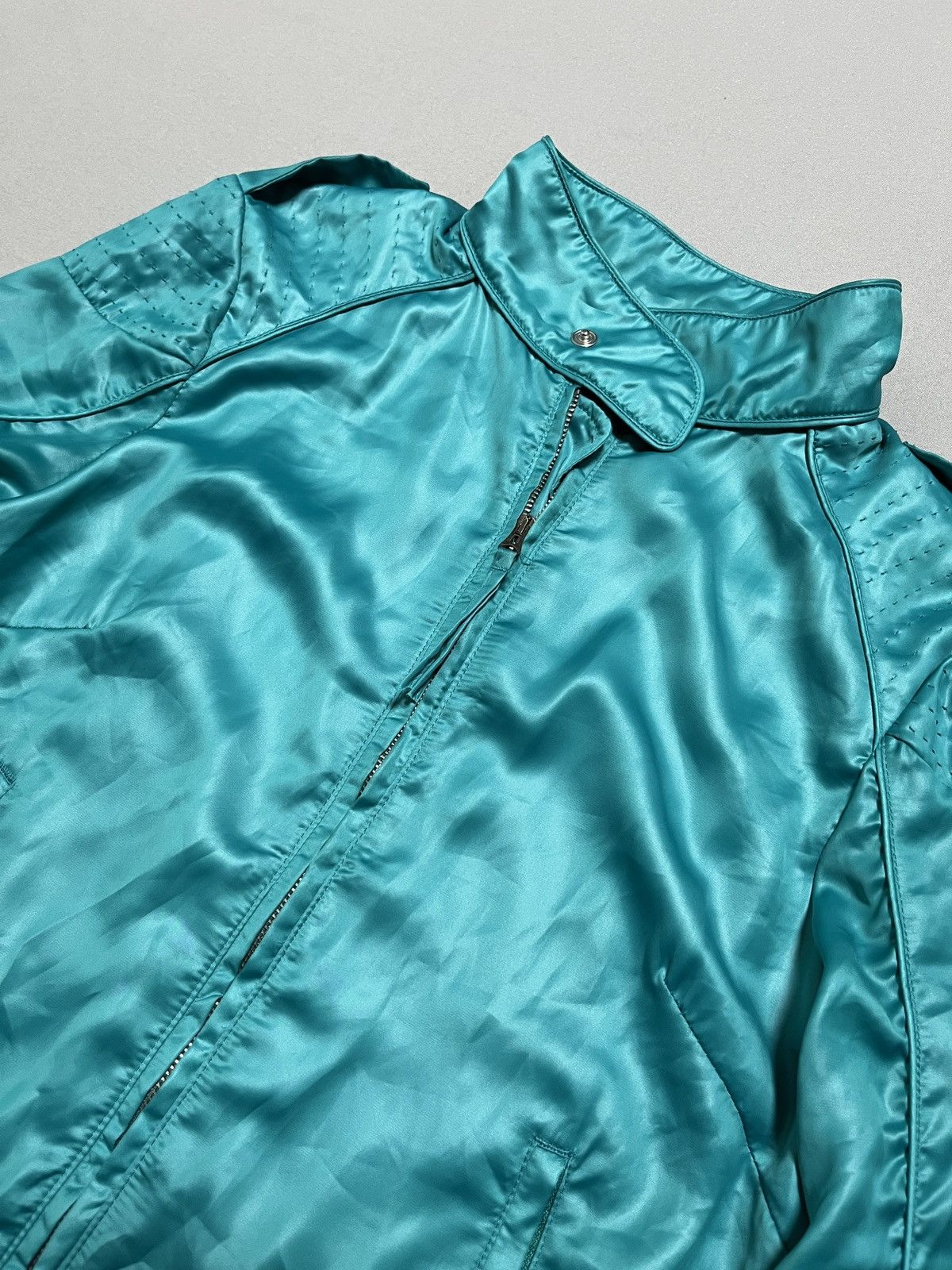 Diesel Diesel Turquoise Liquid Space Super Rare Bomber Jacket Size L / US 10 / IT 46 - 9 Thumbnail