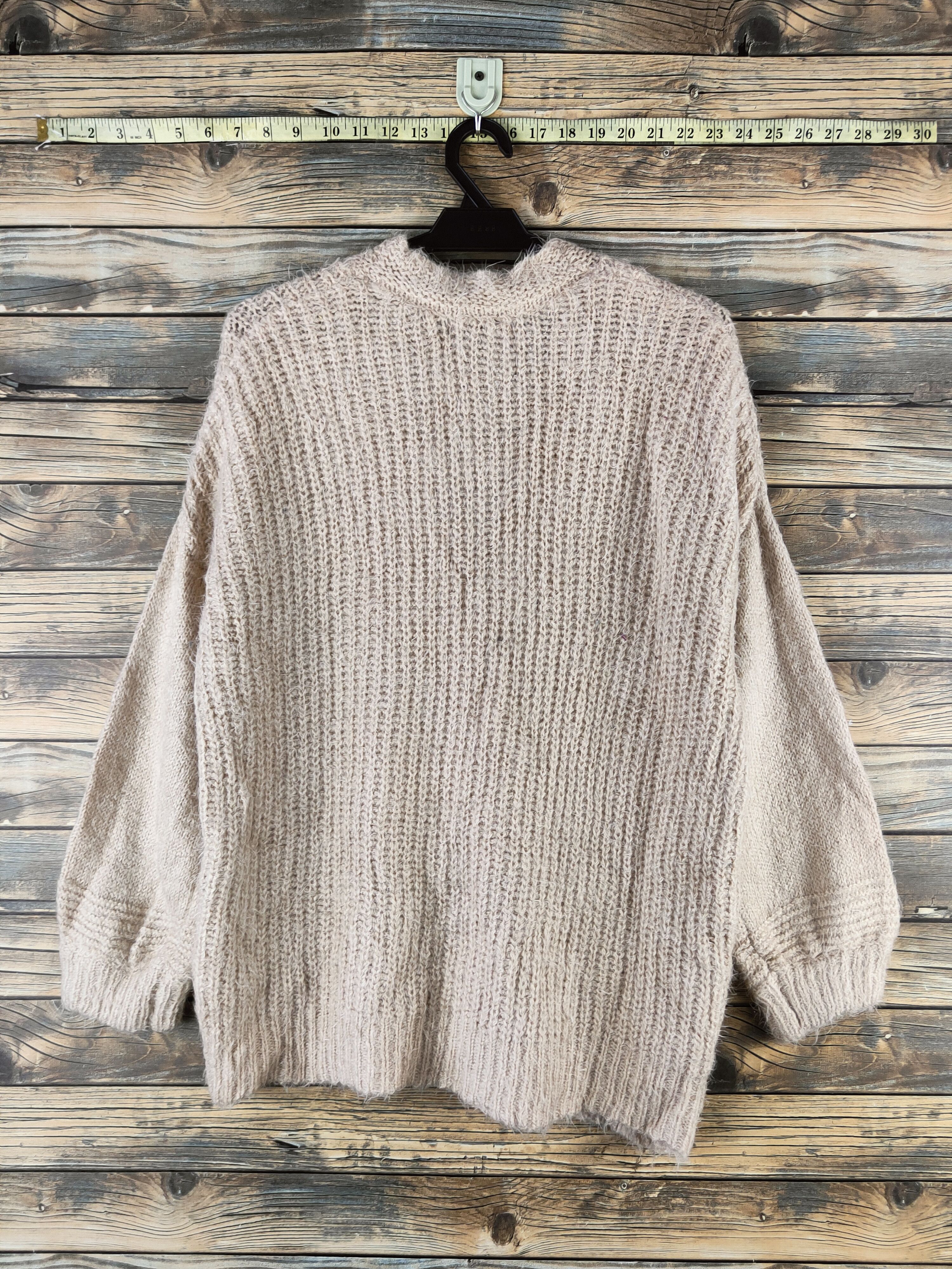 Forever 21 DL Forever 21 Beige Fur Mohair Knitwear Cardigan #46-991 Size S / US 4 / IT 40 - 7 Thumbnail