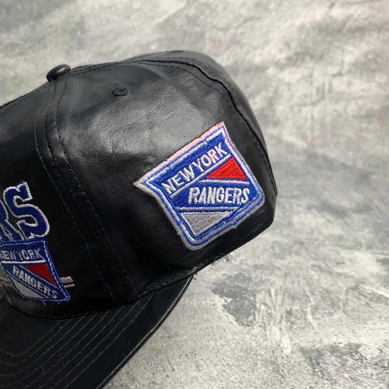 NHL Vintage New York Ranger Leather Hat Size ONE SIZE - 4 Thumbnail